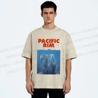 Unisex Pacific Rim Kaiju Printed Washed Tee