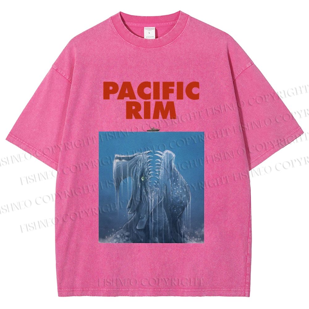 Unisex Pacific Rim Kaiju Printed Washed Tee