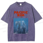 Unisex Pacific Rim Kaiju Printed Washed Tee