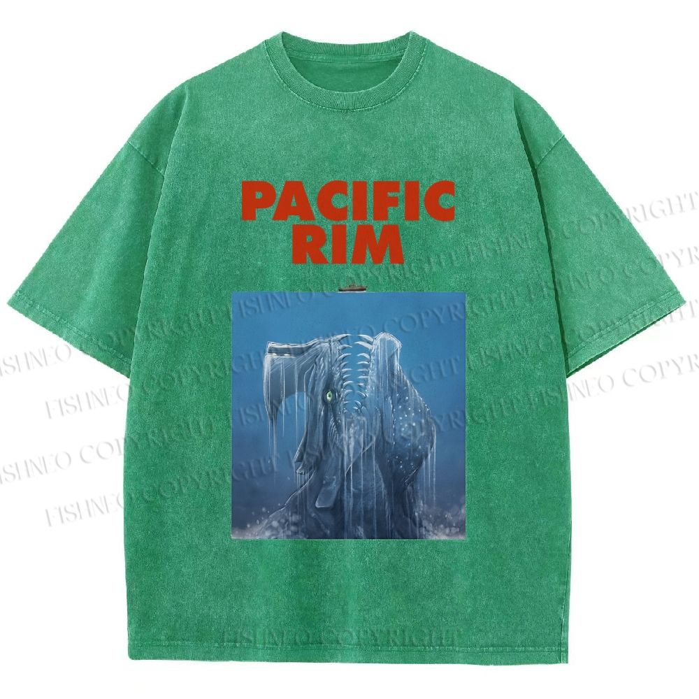 Unisex Pacific Rim Kaiju Printed Washed Tee