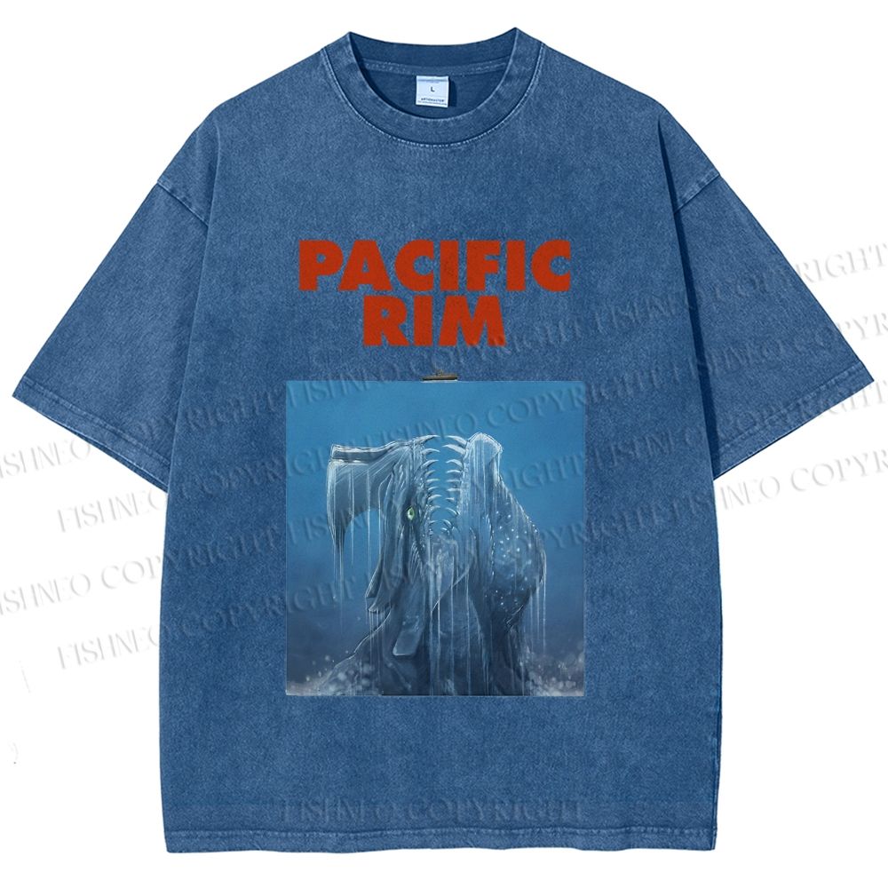 Unisex Pacific Rim Kaiju Printed Washed Tee