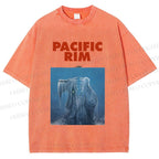 Unisex Pacific Rim Kaiju Printed Washed Tee