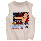 Unisex Astro Boy Printed Washed Tank Top