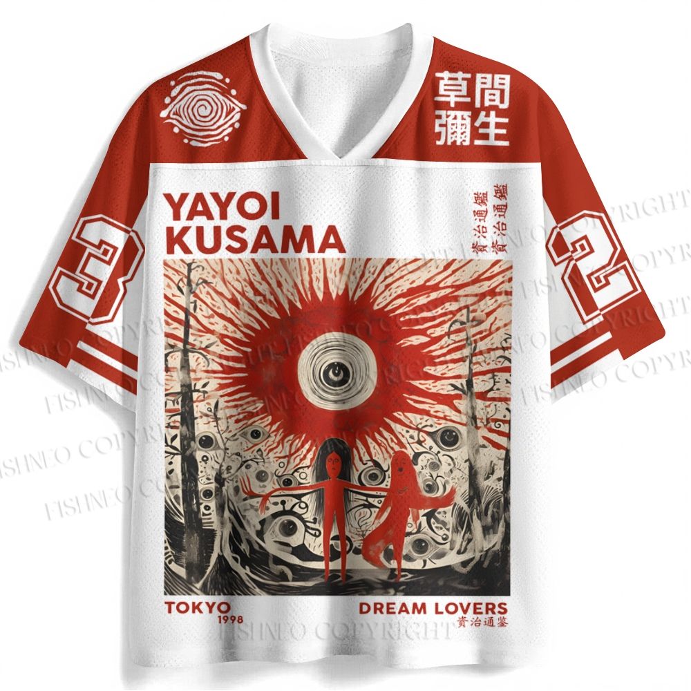 Yayoi Kusama Bloody Spooky Eye Jersey Shirts