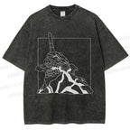 Unisex Evangelion Unit-01 Printed Washed Tee