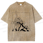 Unisex Evangelion Unit-01 Printed Washed Tee