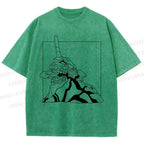 Unisex Evangelion Unit-01 Printed Washed Tee