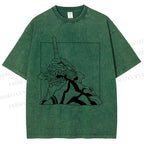 Unisex Evangelion Unit-01 Printed Washed Tee