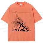 Unisex Evangelion Unit-01 Printed Washed Tee