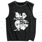 Unisex Hunter x Hunter Printed Washed Tank Top