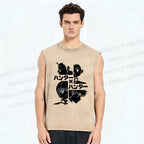 Unisex Hunter x Hunter Printed Washed Tank Top