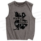 Unisex Hunter x Hunter Printed Washed Tank Top