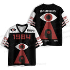 Bauhaus Geometric Eyes Printed Jersey Shirts