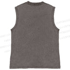 Unisex Rainbow Bauhaus Printed Washed Tank Top