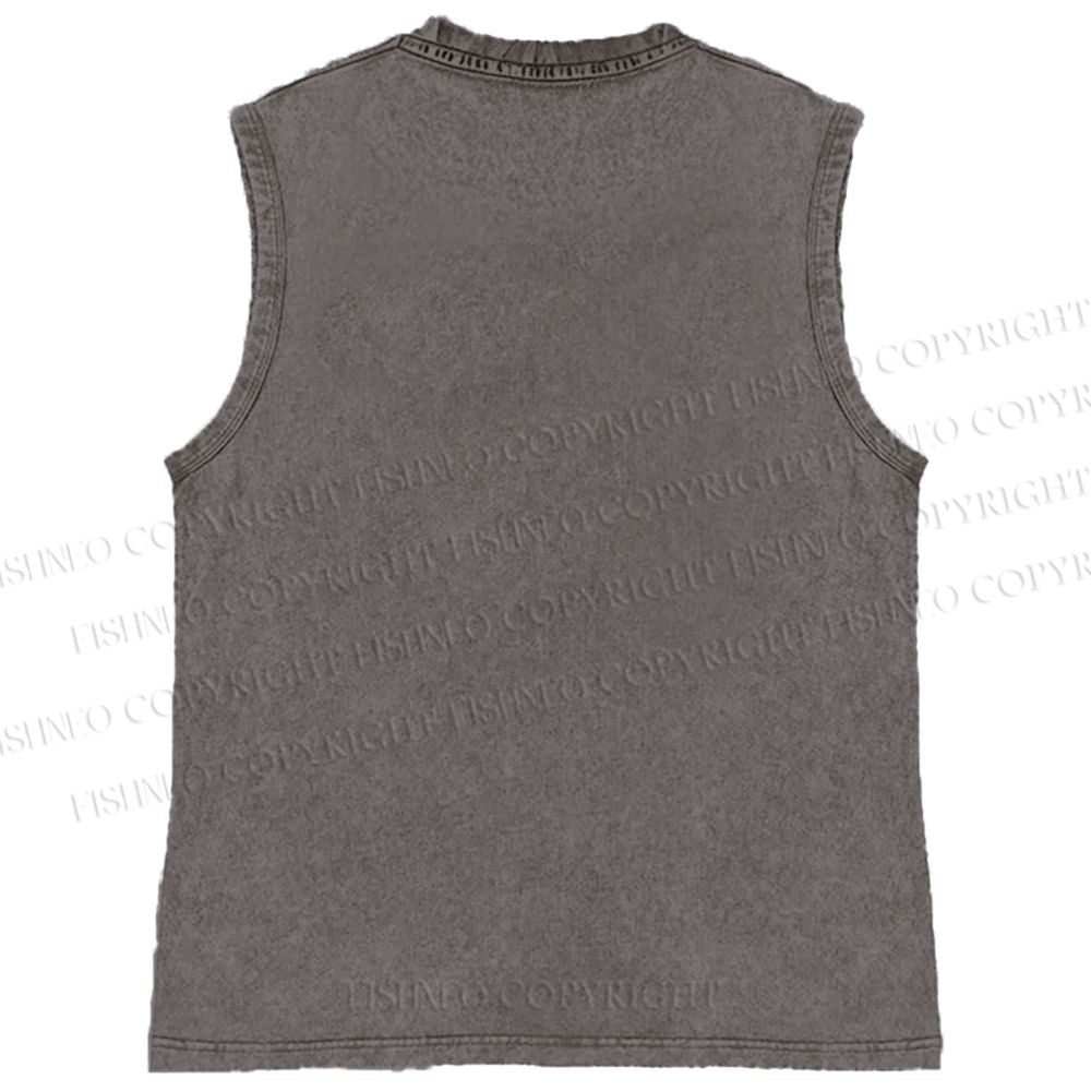 Unisex manifesting snacks Printed Washed Tank Top