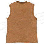 Unisex Halloween Spongeboo Printed Washed Tank Top