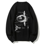 Ocean Sunfish Anatomy Cotton Sweatshirt