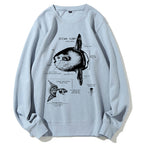 Ocean Sunfish Anatomy Cotton Sweatshirt