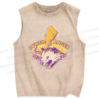 Unisex Opossum Flash Power Anger Printed Washed Tank Top