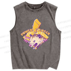 Unisex Opossum Flash Power Anger Printed Washed Tank Top