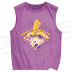 Unisex Opossum Flash Power Anger Printed Washed Tank Top