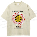 Unisex Yayoi Kusama Dots Printed Washed Tee