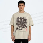 Unisex Yayoi Kusama Polka Dots Flower Printed Washed Tee