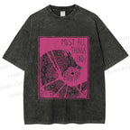 Unisex Funny Wolf Must All Things End? Printed Washed Tee