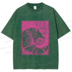 Unisex Funny Wolf Must All Things End? Printed Washed Tee