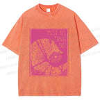 Unisex Funny Wolf Must All Things End? Printed Washed Tee