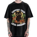 Unisex Support Your Local Gardener Printed Washed Tee
