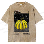 Unisex Yayoi Kusama Pumpkin Printed Washed Tee