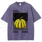 Unisex Yayoi Kusama Pumpkin Printed Washed Tee