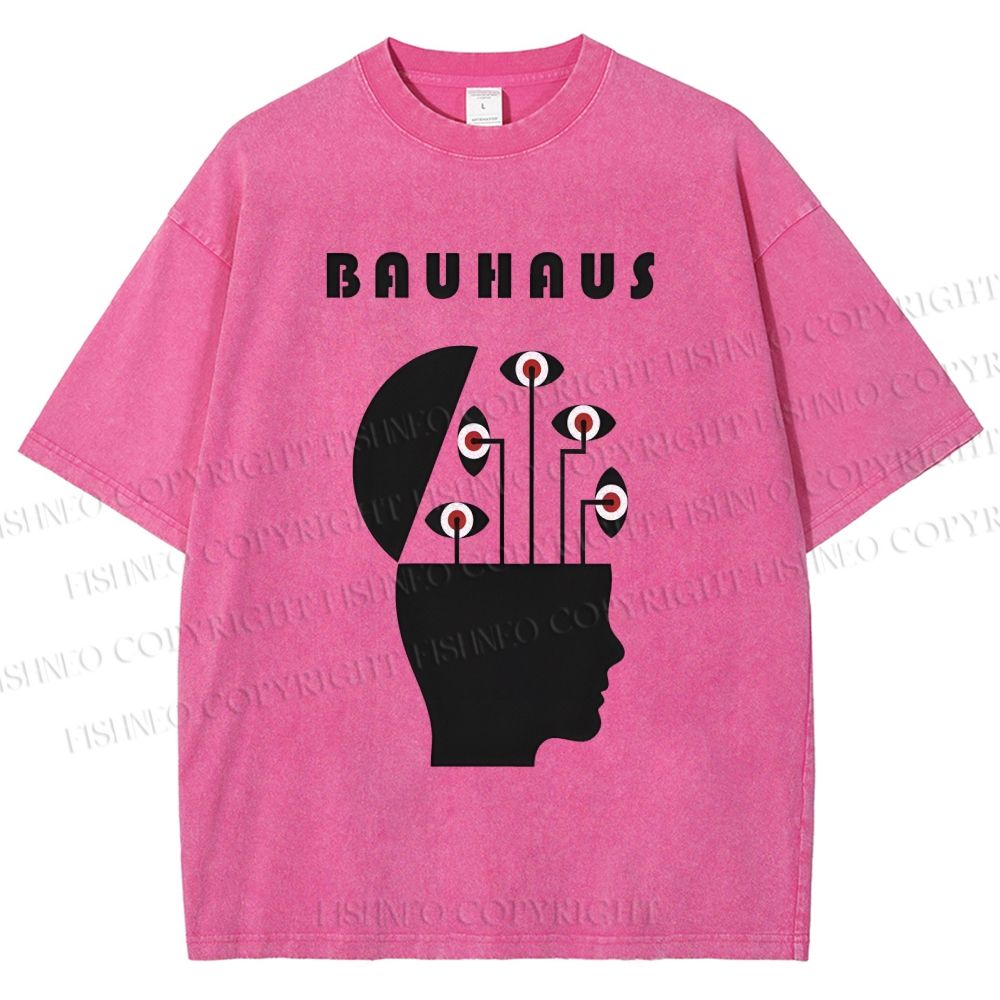 Unisex Bauhaus Creative Eyes Printed Washed Tee