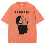 Unisex Bauhaus Creative Eyes Printed Washed Tee