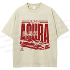 Unisex Acura Car Honda Printed Washed Tee