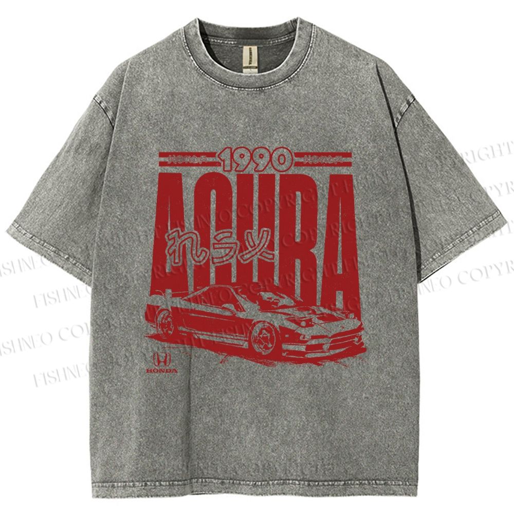 Unisex Acura Car Honda Printed Washed Tee