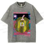 Unisex Yayoi Kusama Pumpkin Printed Washed Tee
