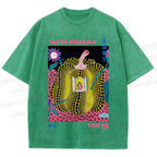 Unisex Yayoi Kusama Pumpkin Printed Washed Tee