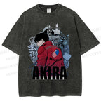 Unisex Akira Shotaro Kaneda Printed Washed Tee