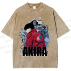 Unisex Akira Shotaro Kaneda Printed Washed Tee