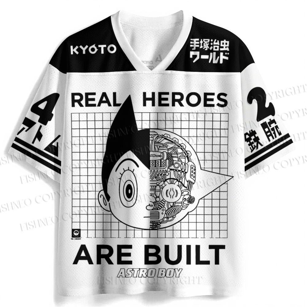 Astro Boy Real Heroes Are Built Jersey Shirts