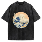 Hail! The Great Cat-Nagawa Vintage Washed T-shirt
