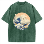 Hail! The Great Cat-Nagawa Vintage Washed T-shirt