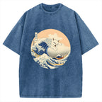 Hail! The Great Cat-Nagawa Vintage Washed T-shirt