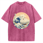 Hail! The Great Cat-Nagawa Vintage Washed T-shirt