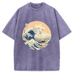 Hail! The Great Cat-Nagawa Vintage Washed T-shirt