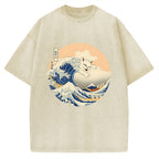 Hail! The Great Cat-Nagawa Vintage Washed T-shirt
