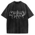 Unisex Dancing Rats Printed Washed Tee