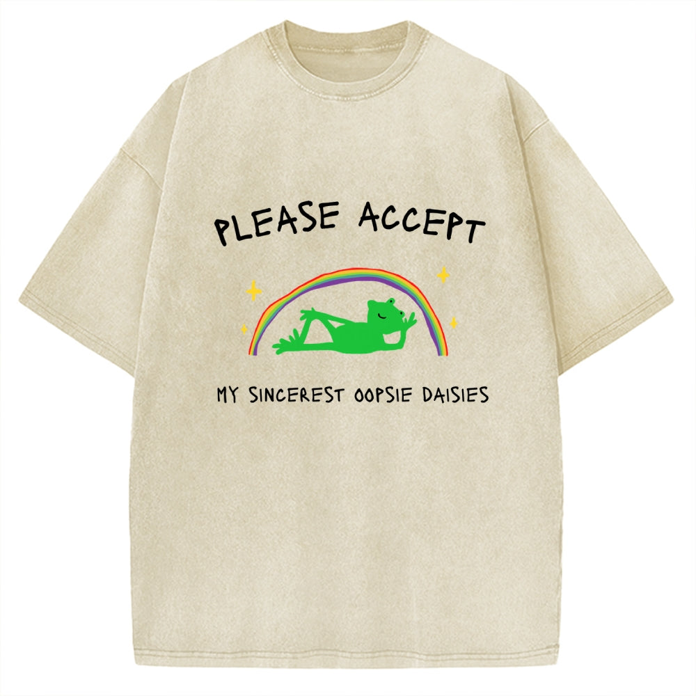 Oopsie Daisies  Funny Meme Sarcastic Humor Vintage Washed T-shirt